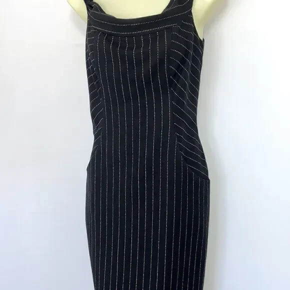 Milly Dress Sheath Cowl Neck Side Pockets Nwot Size 6 - Picture 3 of 8